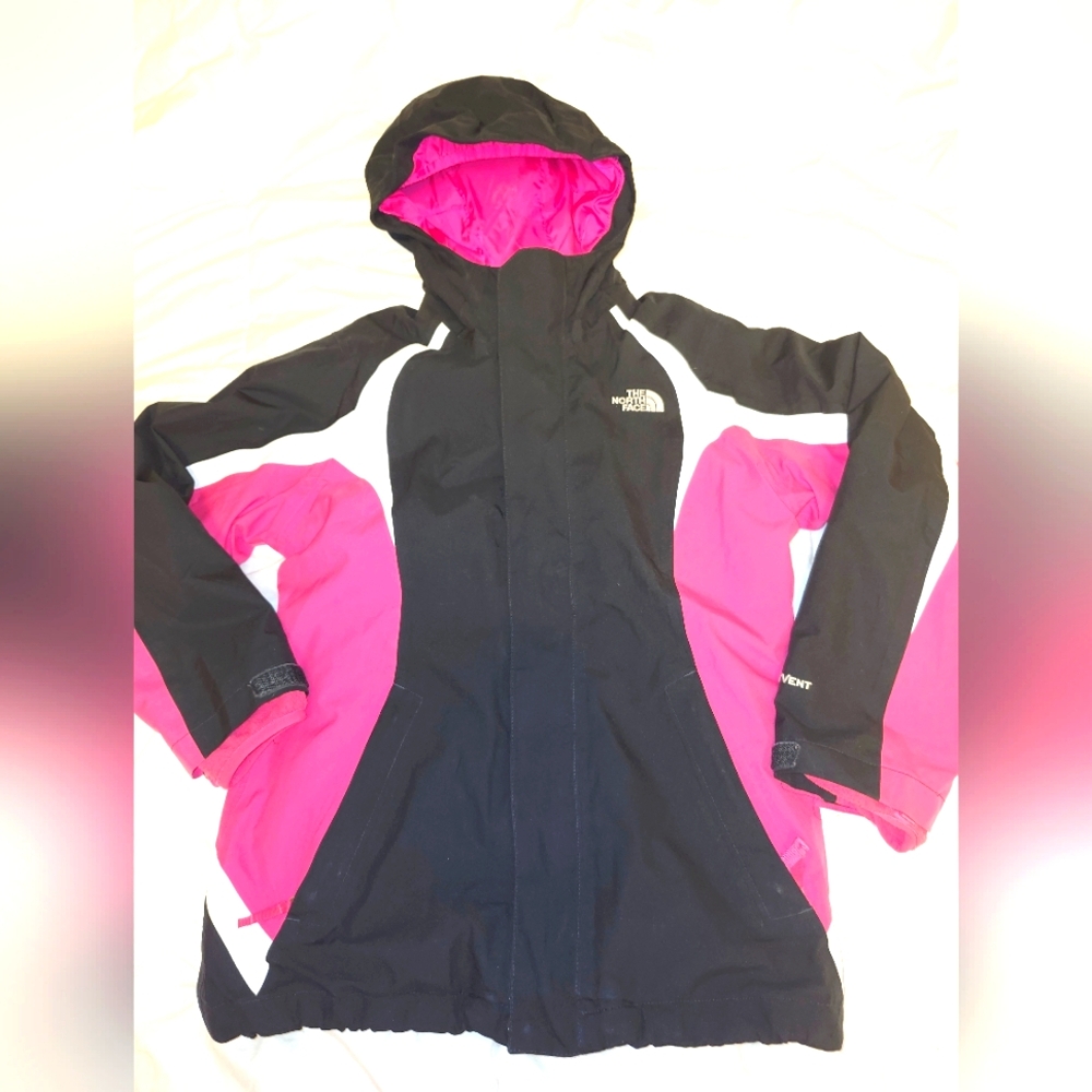NORTH FACE 3 IN 1 Winter Jacket, Size L (14-16), Pink and Black, EUC